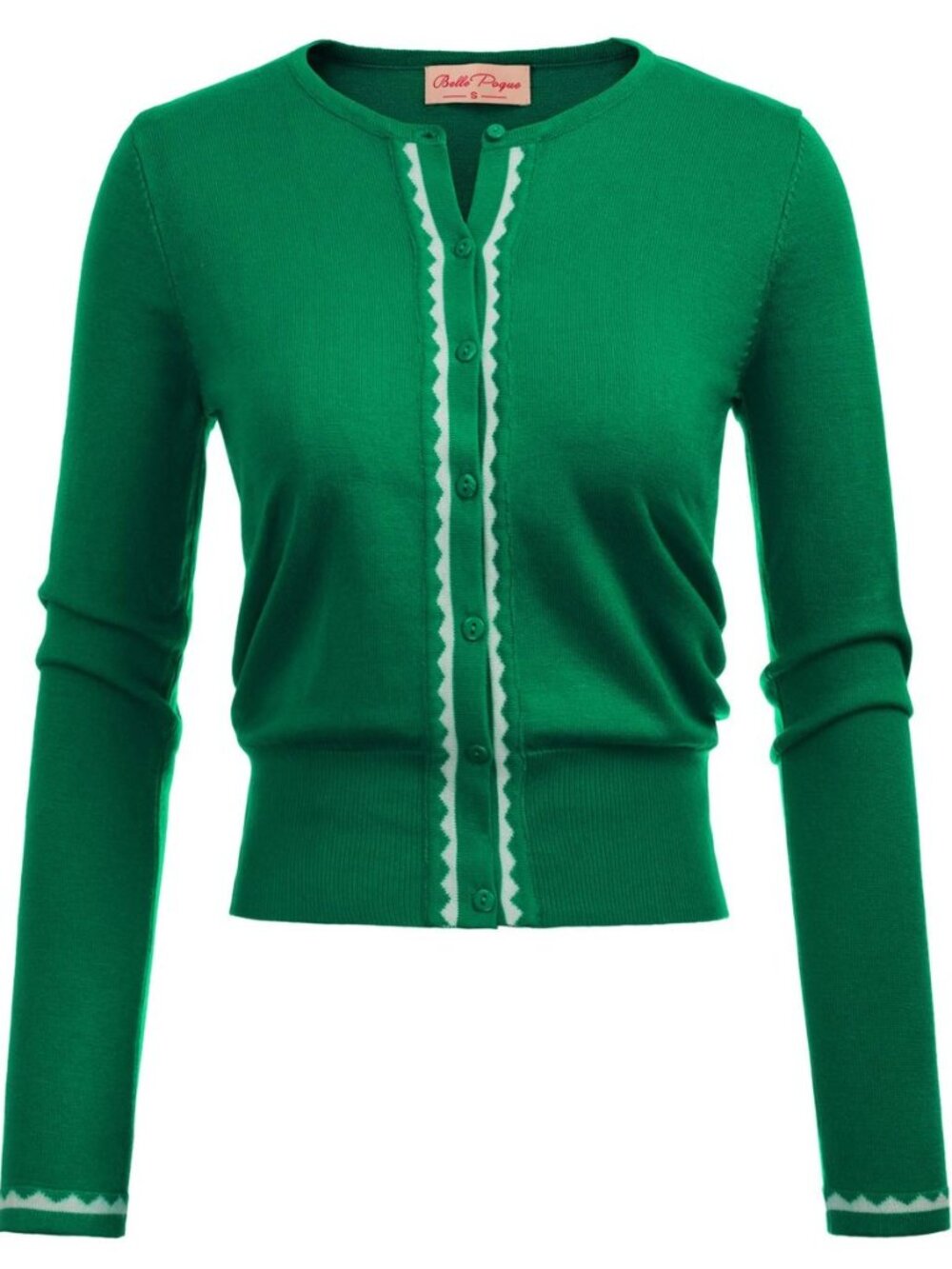 Women's Cardigan Sweater Color Block Long Sleeve Crew Neck Knit Cardigan Trendy